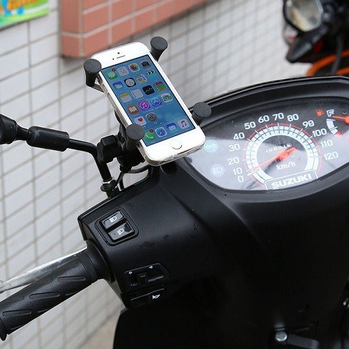 medaillewinnaar Silicium Mona Lisa universele X-Grip smartphone houder voor motor en scooter model ram |  MotoVeda